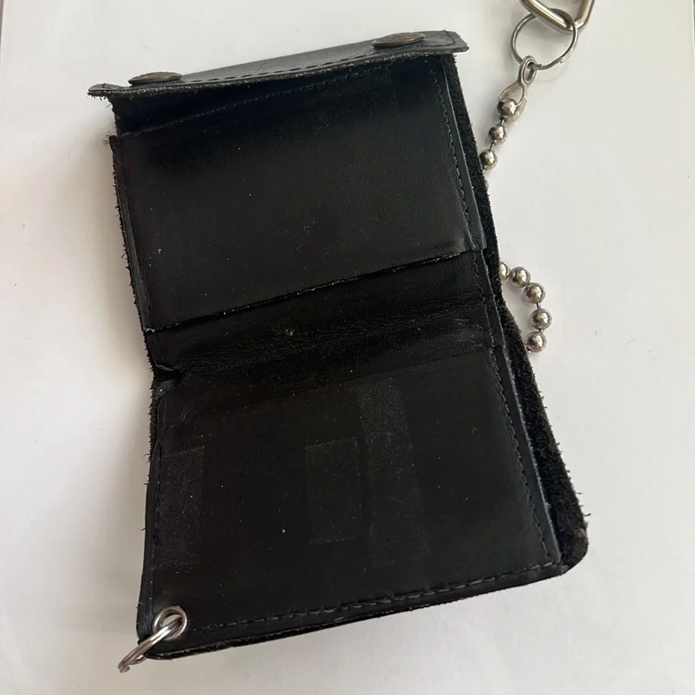 Vintage Leather chain wallet